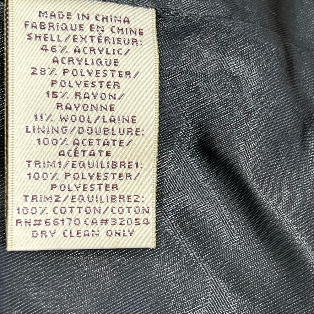 Anthropologie Elevenses Pattern Maker Striped Peacoat Shoulder Bows Size 6 - Picture 9 of 9